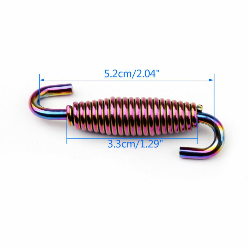 Universal Krümmer Edelstahl CO Länge AH ​​Auspuff 64mm Auspufffeder Feder 4 Stück 