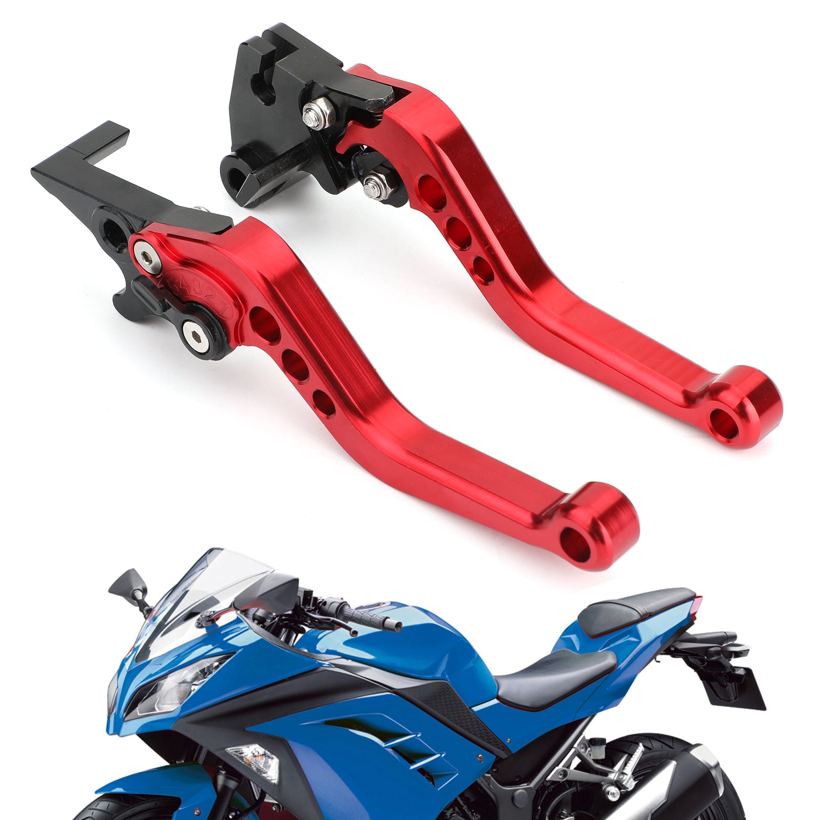 Kawasaki Ninja 250 300 Leviers d'embrayage de frein Rouge