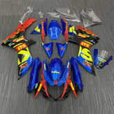 Amotopart 2011-2024 GSXR 600/750 Suzuki Verkleidungssatz, glänzend blau und gelb