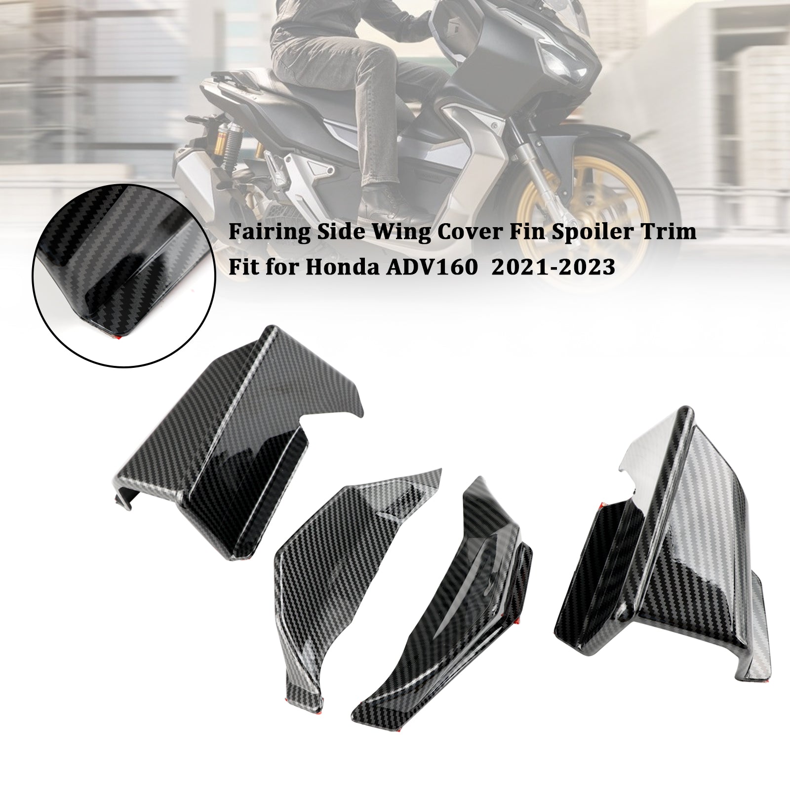Verkleidung Seitenflügelabdeckung Fin Spoiler Trim für Honda ADV 160 2021-2023