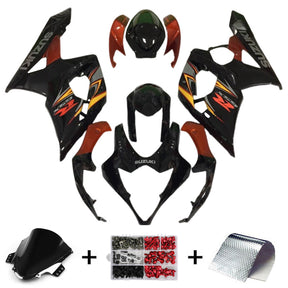 Amotopart 2005-2006 K5 GSXR 1000 Suzuki Rojo y Negro Estilo 5 Kit de carenado