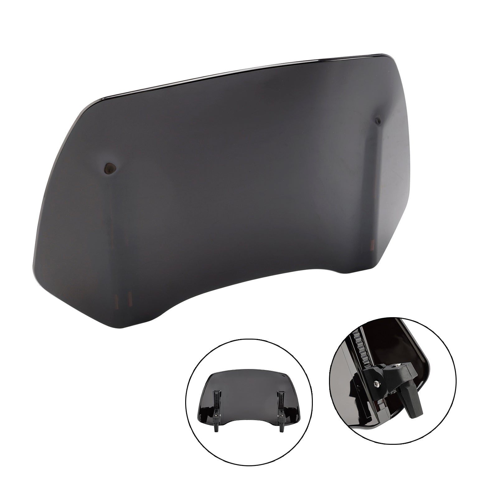 Universal Adjustable Windshield Clip On Wind Screen Deflector Extension Spoiler