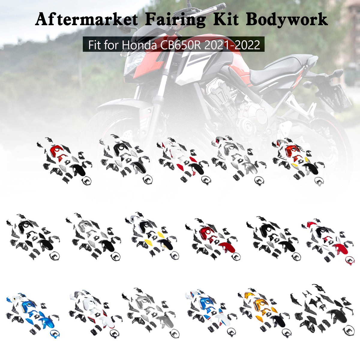 Amotopart (21-23) Honda CB650R Fairing Kit Colletion2