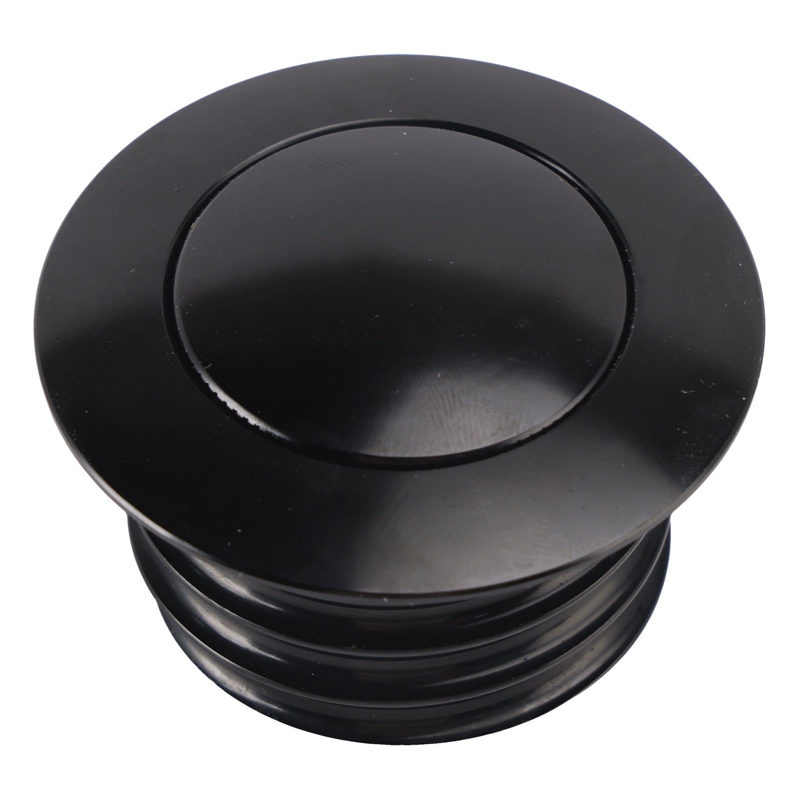 1982-2010 Softail Dyna Road King FXR Black Pop-Up Gas Cap Set Vented