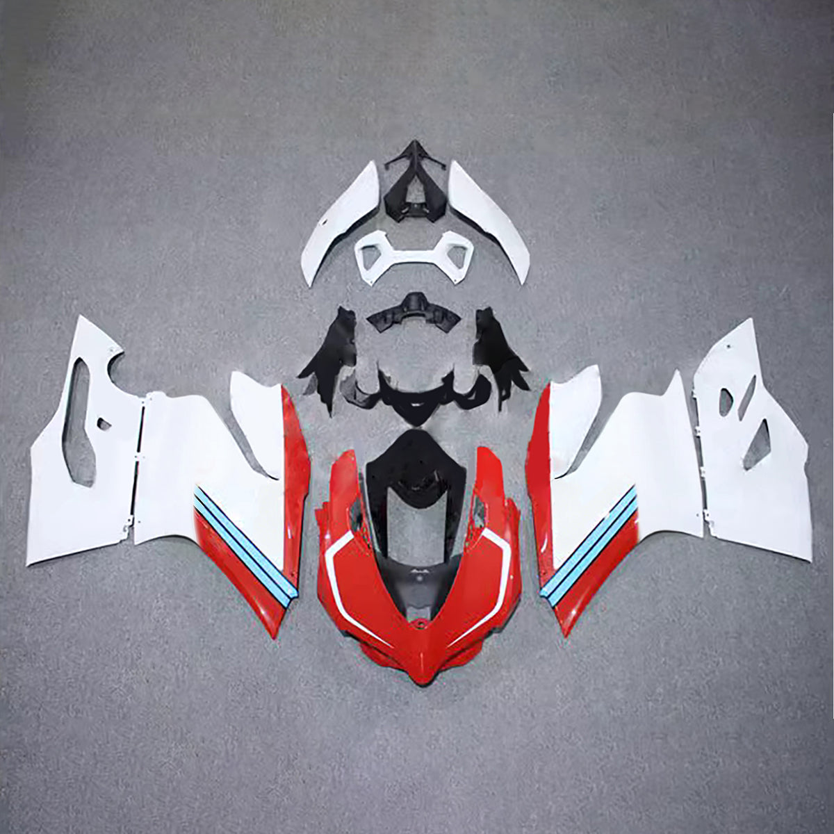 Amotopart 2012-2015 Ducati 1199 White Red Fairing Kit