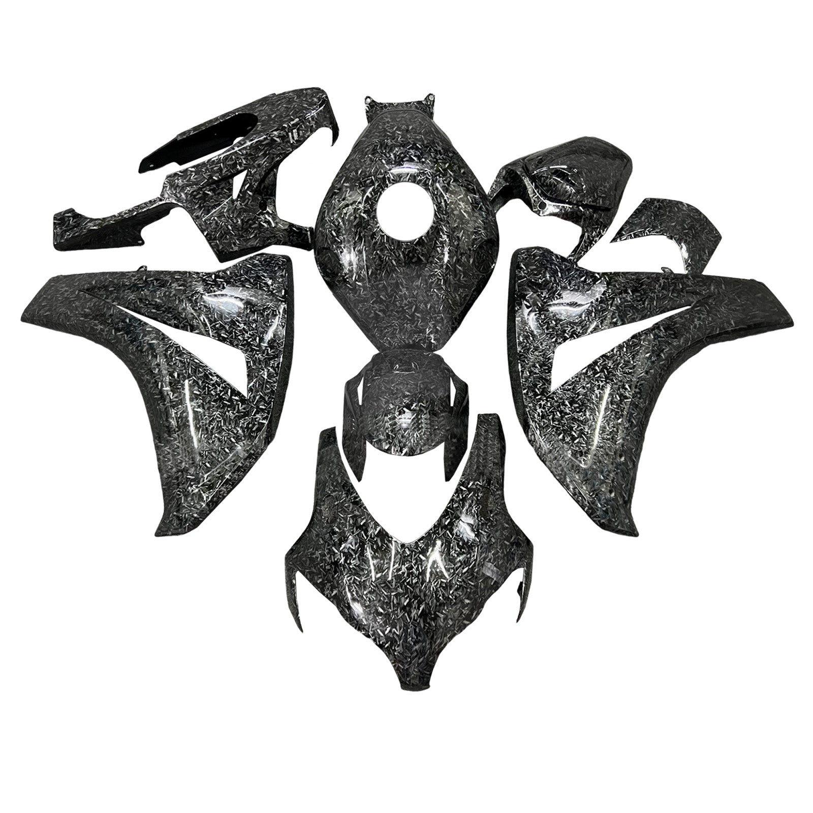 Amotopart 2008-2011 Honda Forged Carbone Fibre Pattern CBR1000RR Kit de carénage