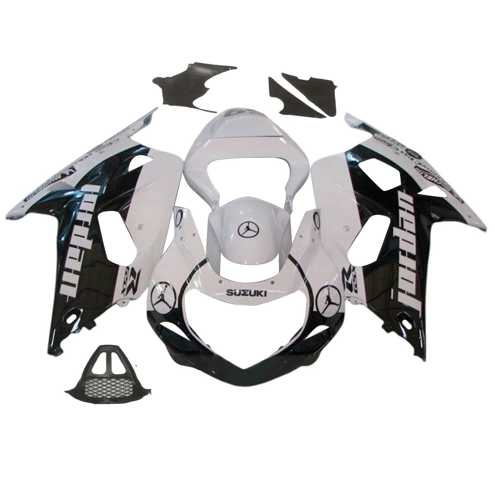 Amotopart 2000-2002 K1 K2 GSXR1000 Suzuki White&Black Fairing Kit