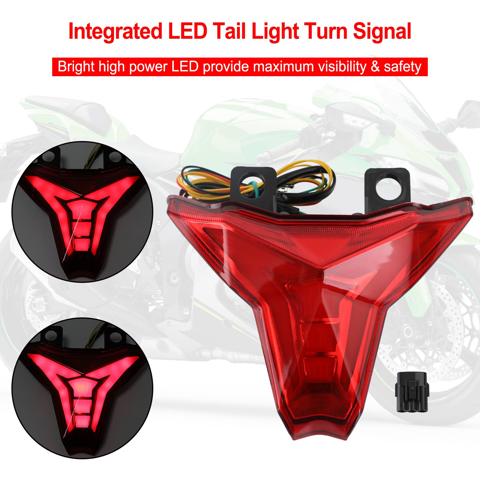 Integrierter Rücklicht-Blinker für KAWASAKI Ninja ZX10R Z1000 2013–2022. Generisch