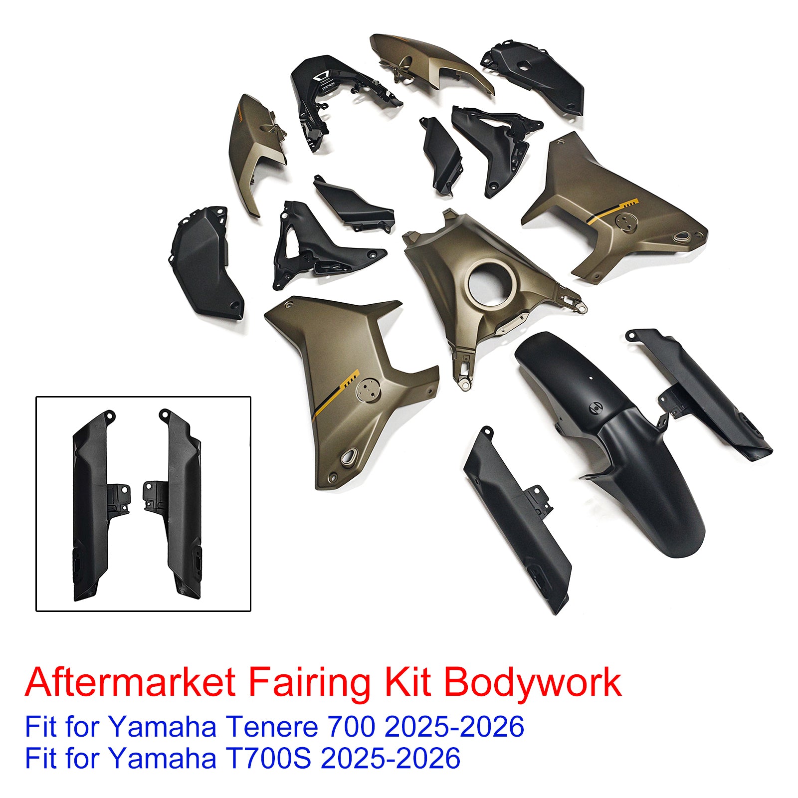 Amotopart 2025-2026 Yamaha Tenere 700 T700S Fairing Kit Collection