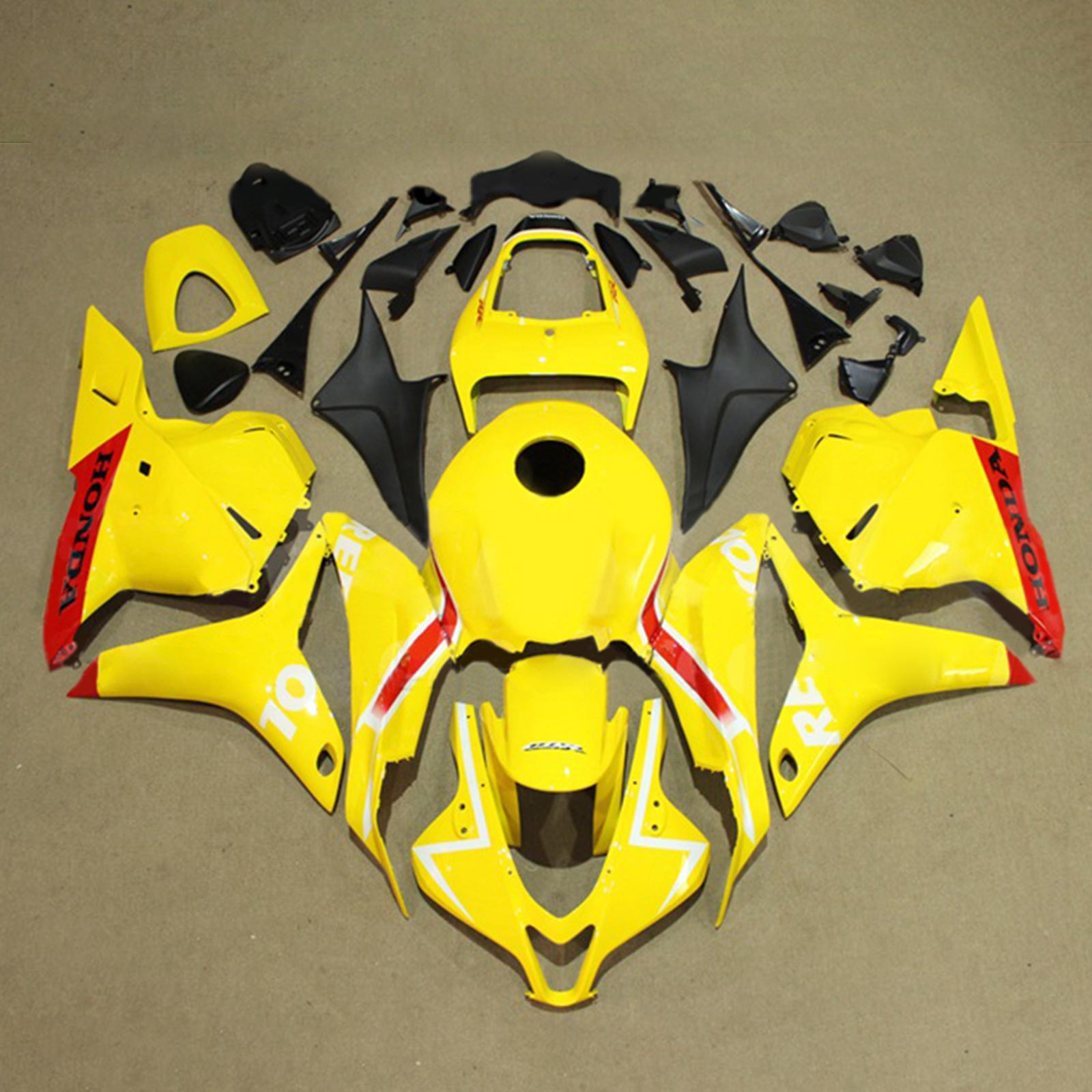 Kit carena Amotopart 2009-2012 Honda CBR600RR giallo rosso