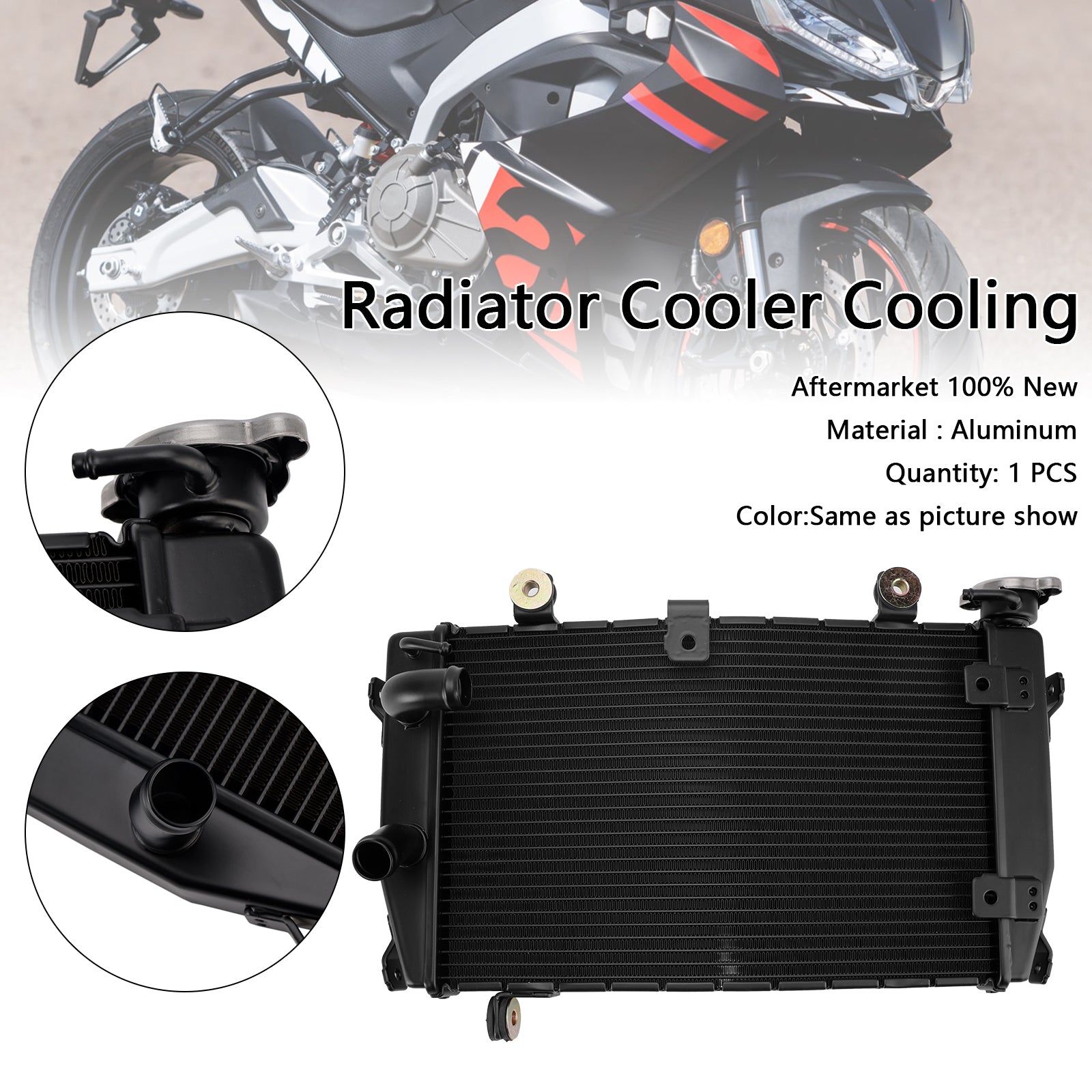 2024-2025 Aprilia RS457 RS 457 Radiator Cooling Engine Cooler