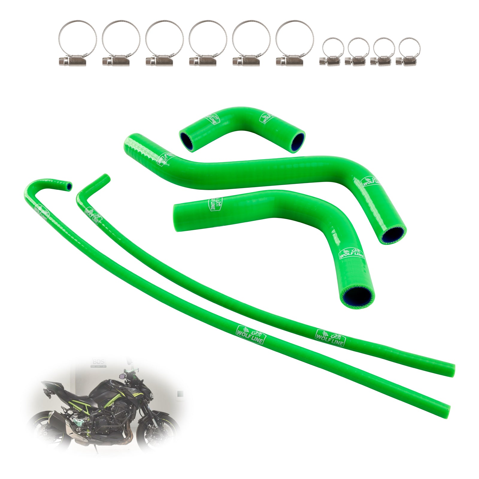 2017-2024 Kawasaki Z900 Silicone Radiator coolant Hose kit