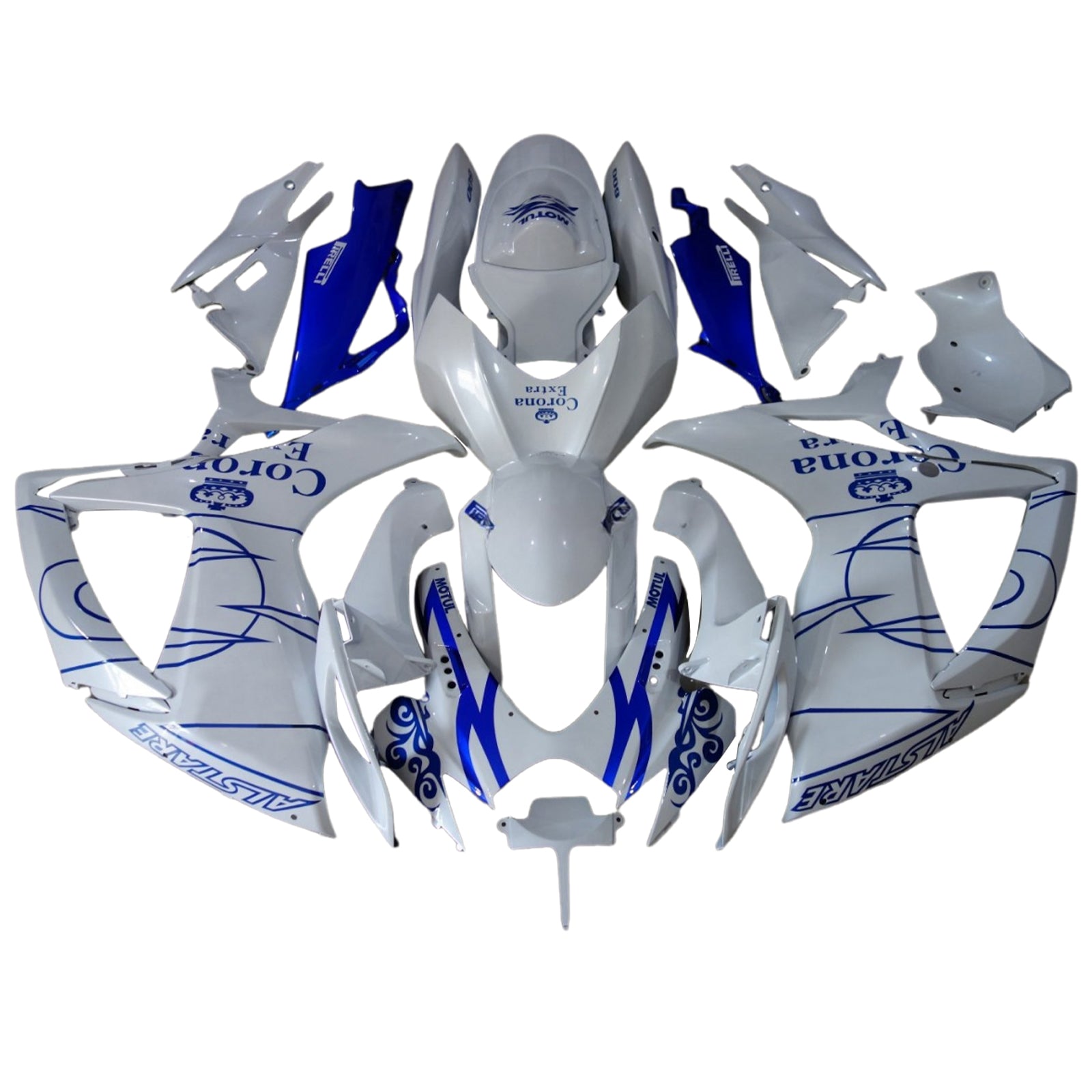 Amotopart 2006-2007 Suzuki GSXR 600/750 White Blue Fairing Kit