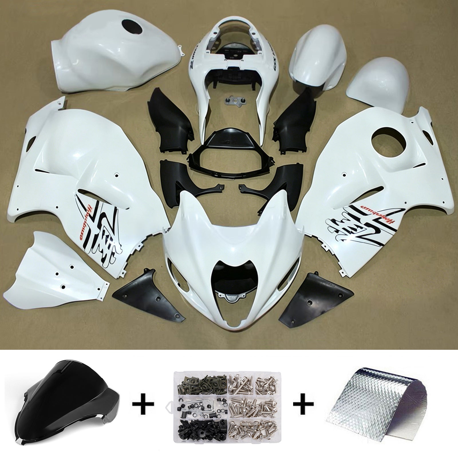 Amotopart 1999-2007 Suzuki Hayabusa GSX1300R witte kuipset