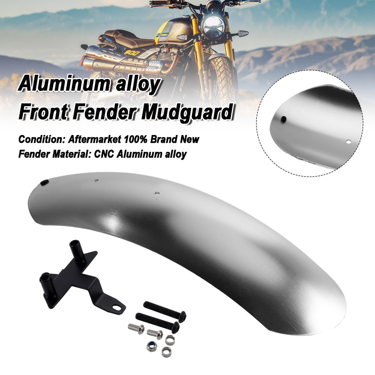 2026-2027 Street Scrambler 900 Extended Aluminum alloy Front Mudguard