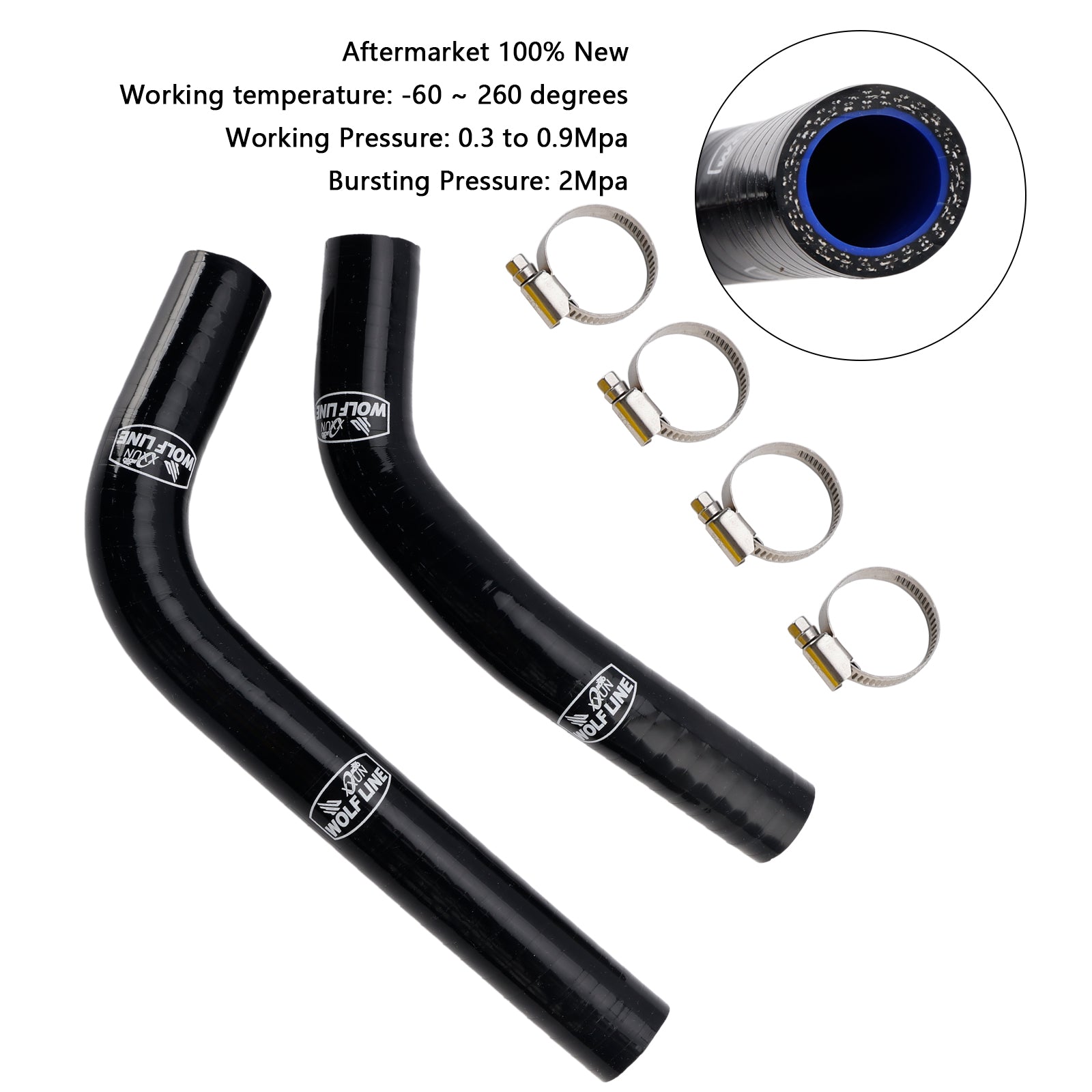 2015-2024 Yamaha MT-03 MT-25 YZF R3 R25 Silicone Radiator coolant Hose