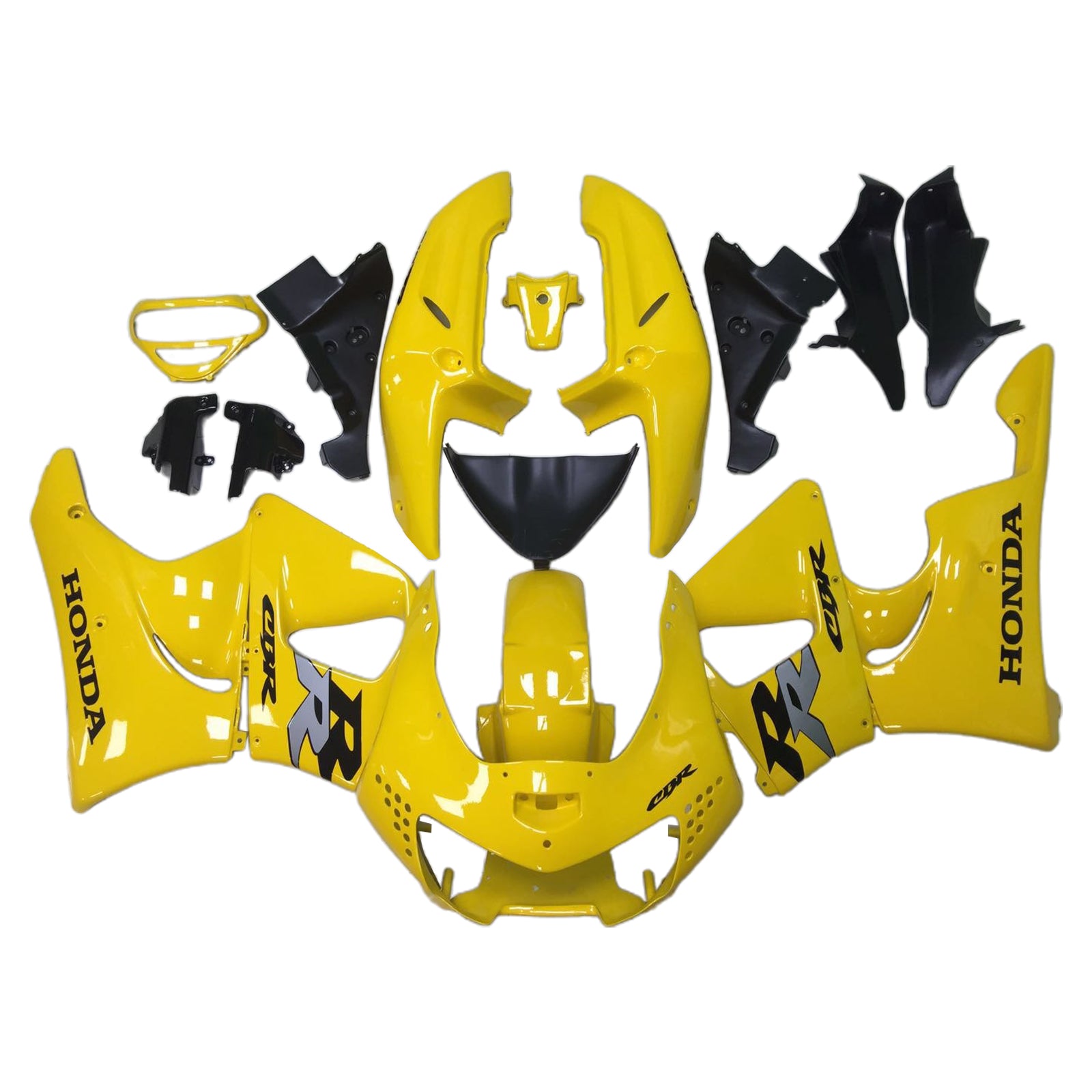 Amotopart 1998-1999 Honda CBR900RR 919 Kit de carénage jaune noir