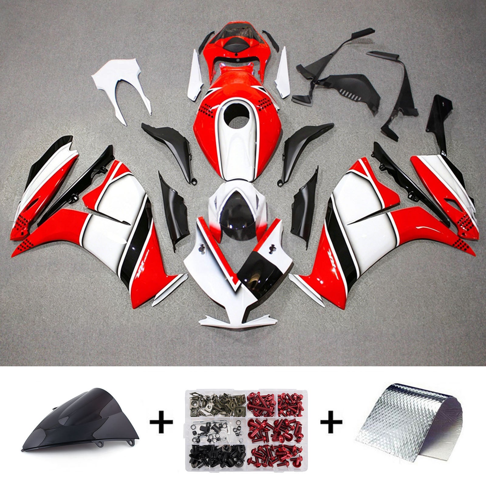Zestaw owiewek Amotopart 2012-2016 Honda CBR1000RR biało-czerwony