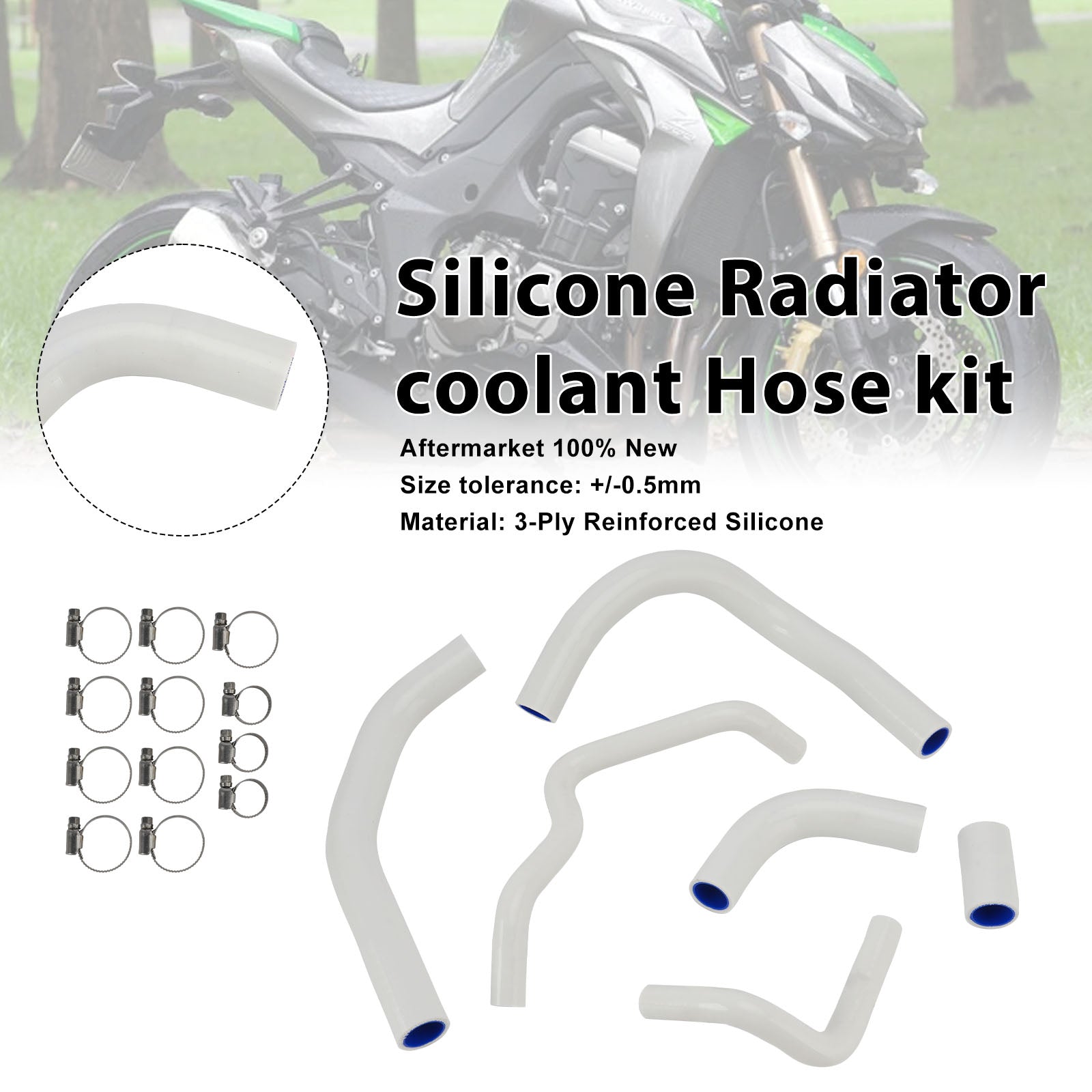 Kawasaki Z1000 Z1000SX Z1100 Silicone Radiator coolant Hose kit