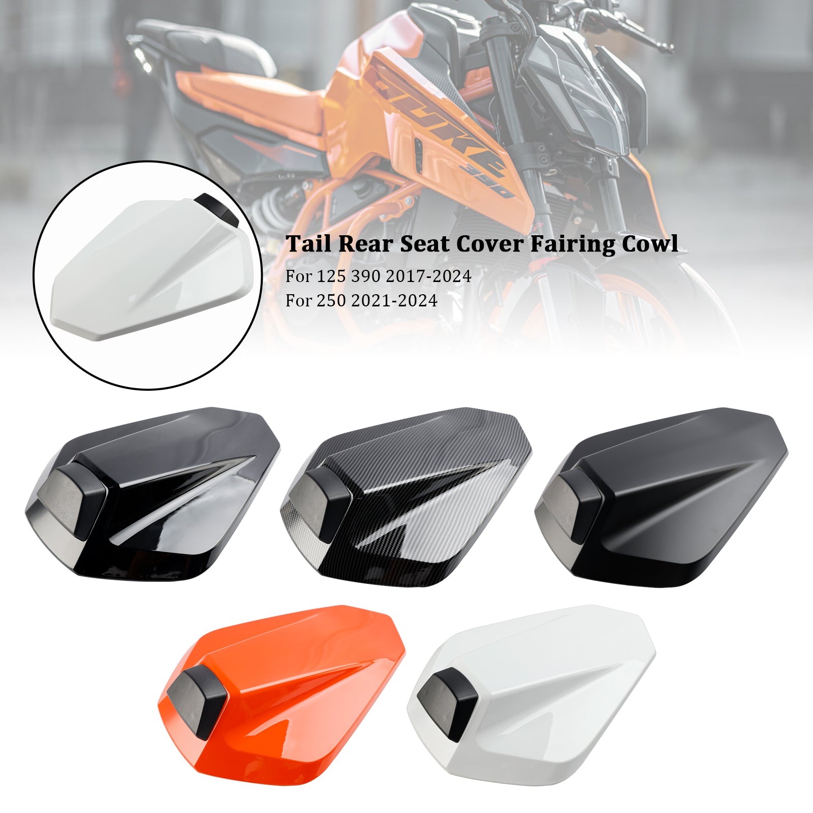 17-24 KTM 125 250 390 capot de carénage de couverture de siège arrière arrière