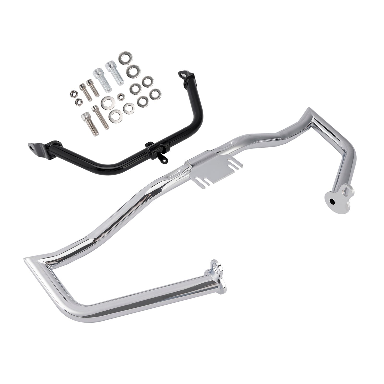 Glide Flht Flhx Engine & Fairing Bracket Frame Anti-Crash Bumper Kit Chrome