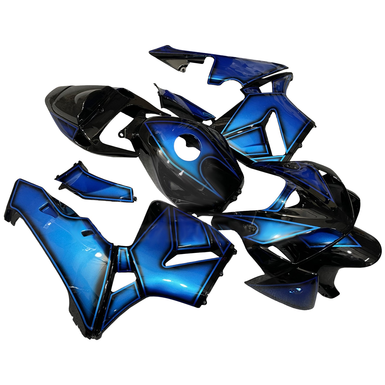 AMOTOPART 2005-2006 Honda CBR600RR Blue Black Abzugskit