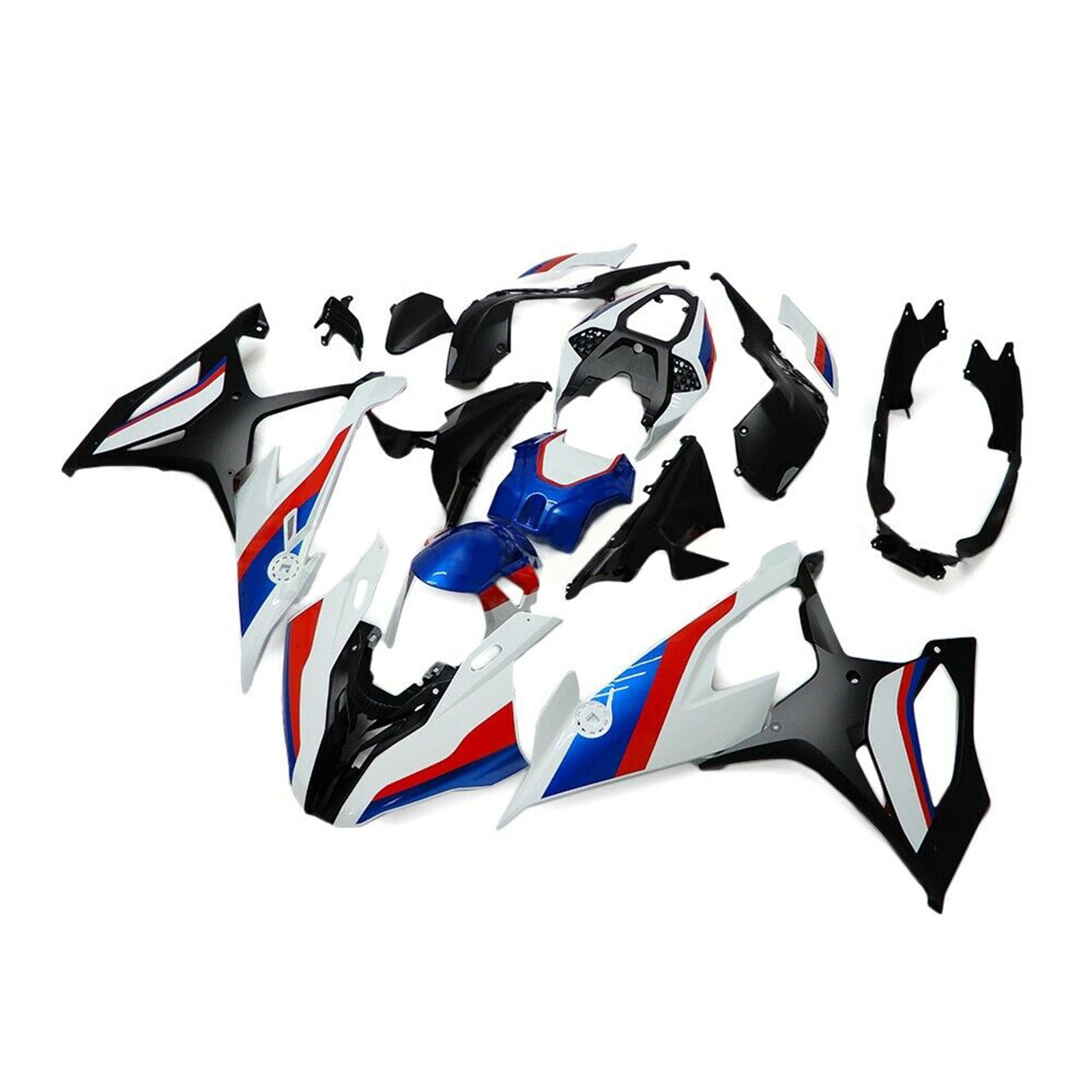 Amotopart 2019-2022 BMW S1000RR M1000RR White Black Fairing Kit