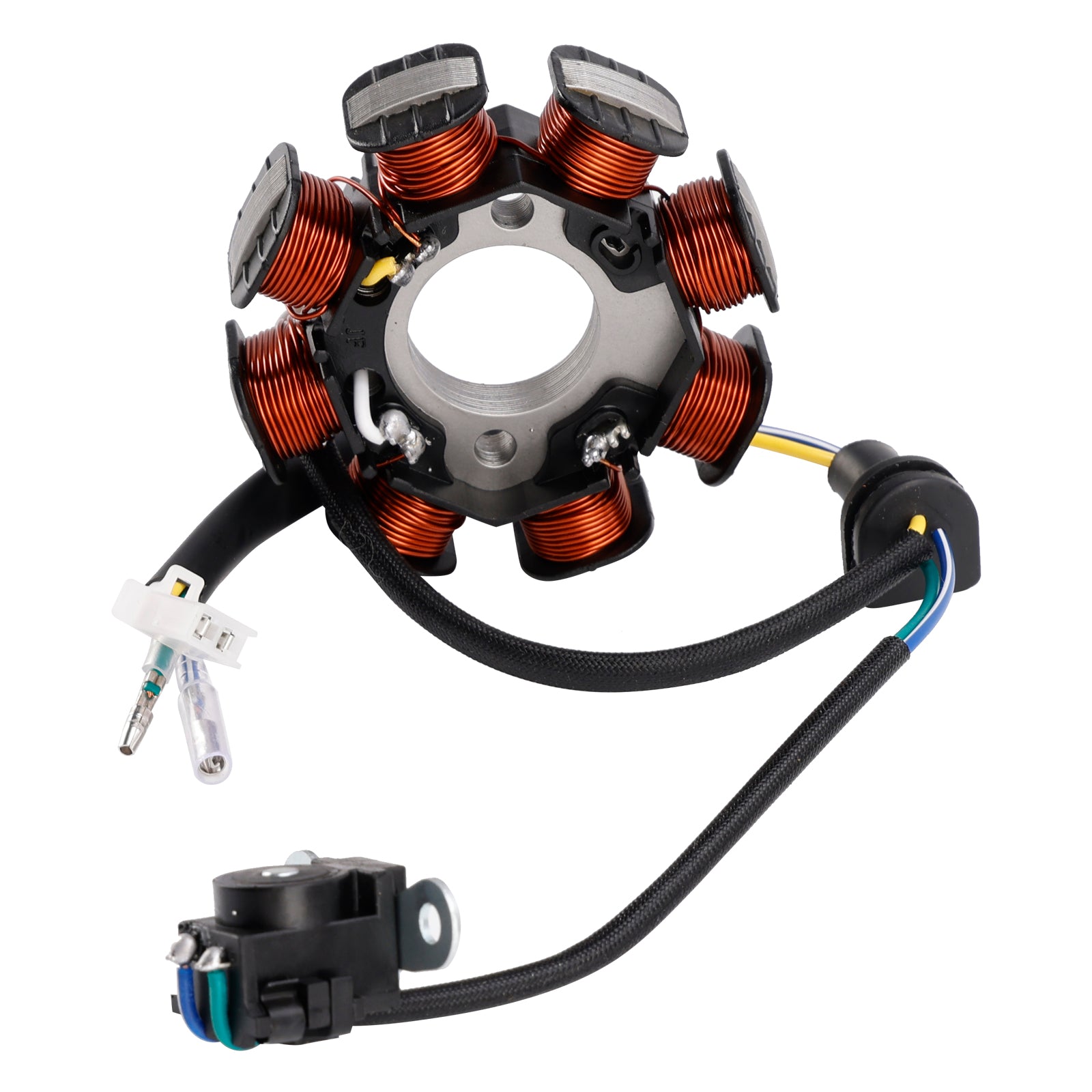 Modenas Kriss 120 Field Coil 8 Coil - 4 Wire - Stator Assy