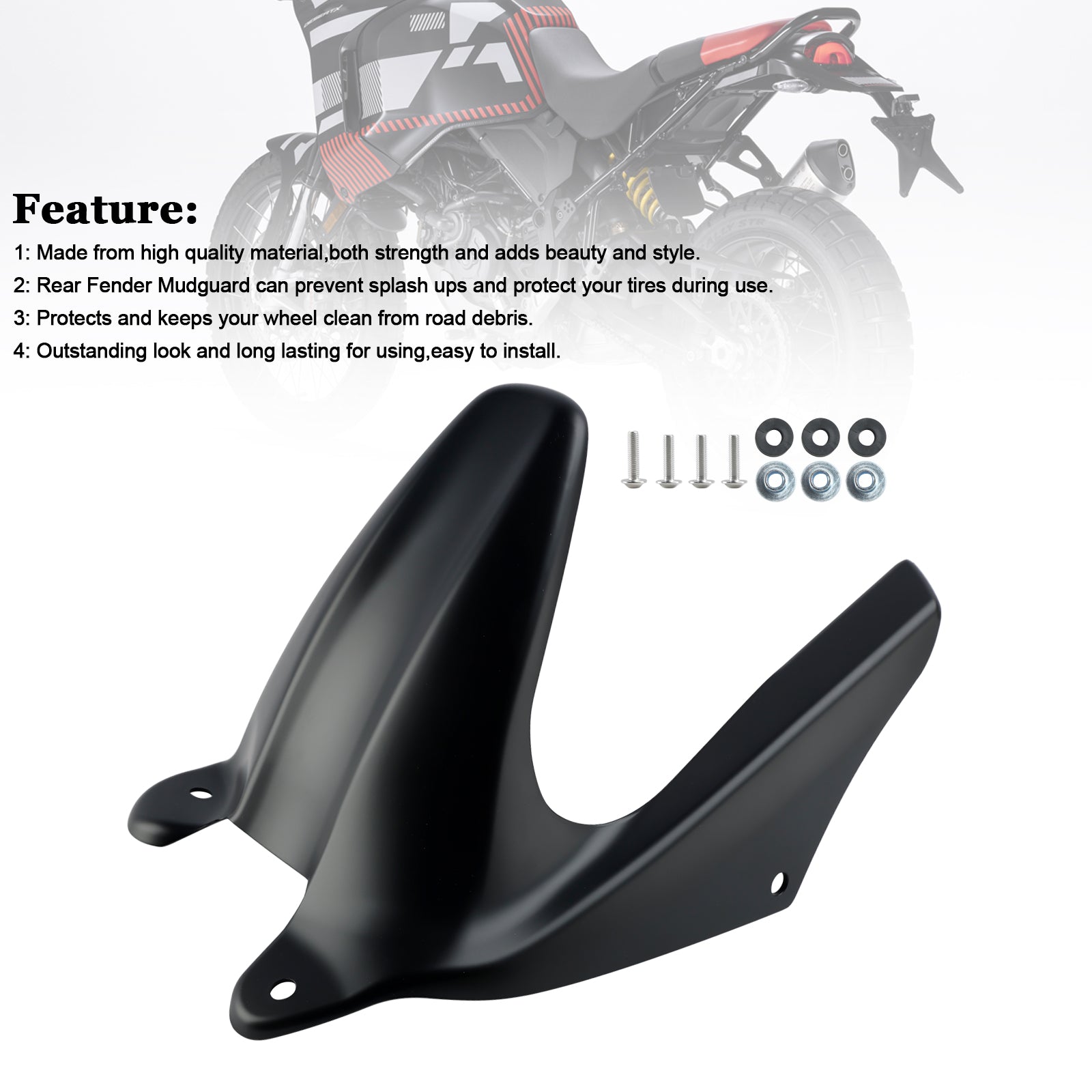 22-23 Ducati Desert X Rear Fender Mudguard Fairing Cowl