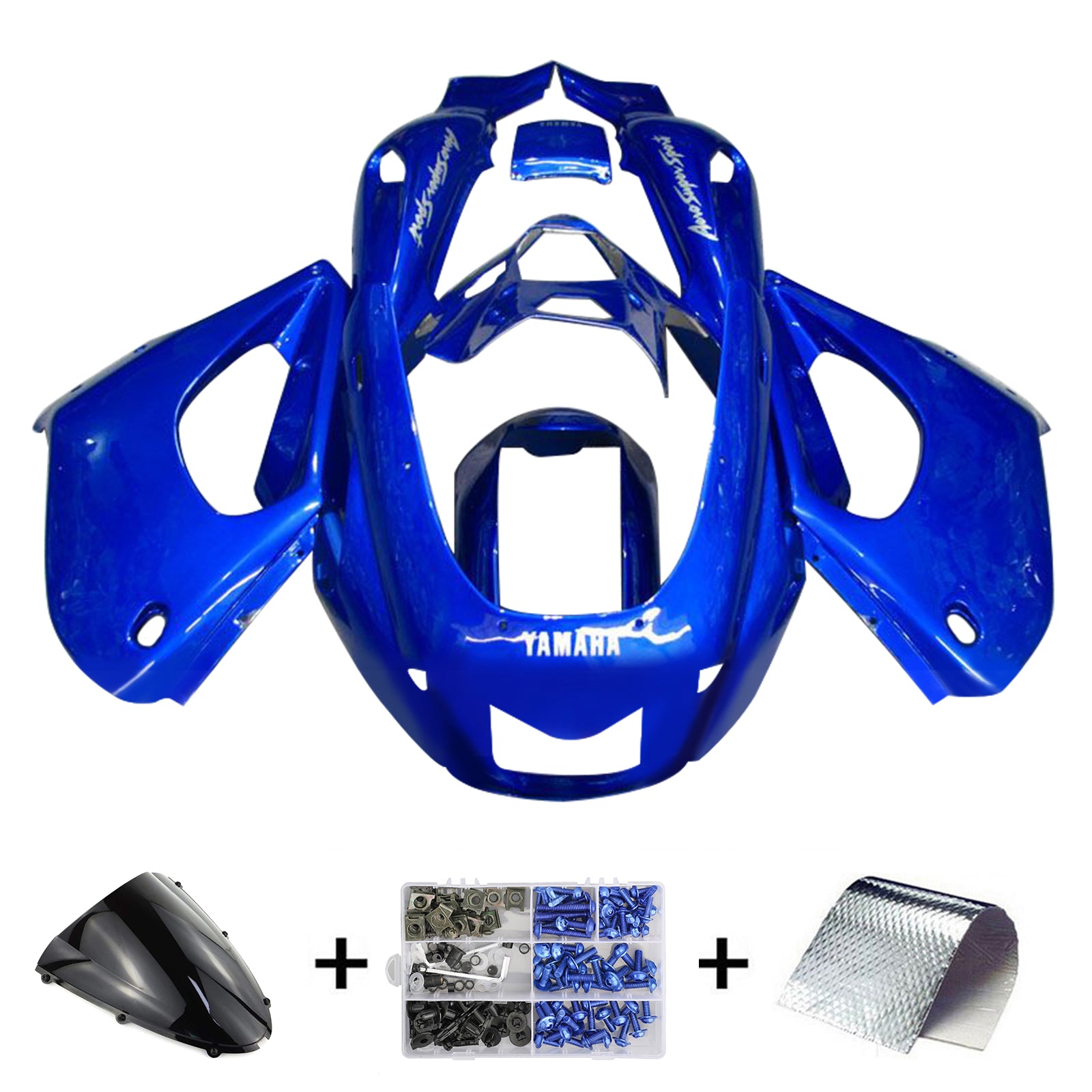 Amotopart Verkleidungssatz für Yamaha YZF1000R Thunderace, 1997–2007, glänzend blau