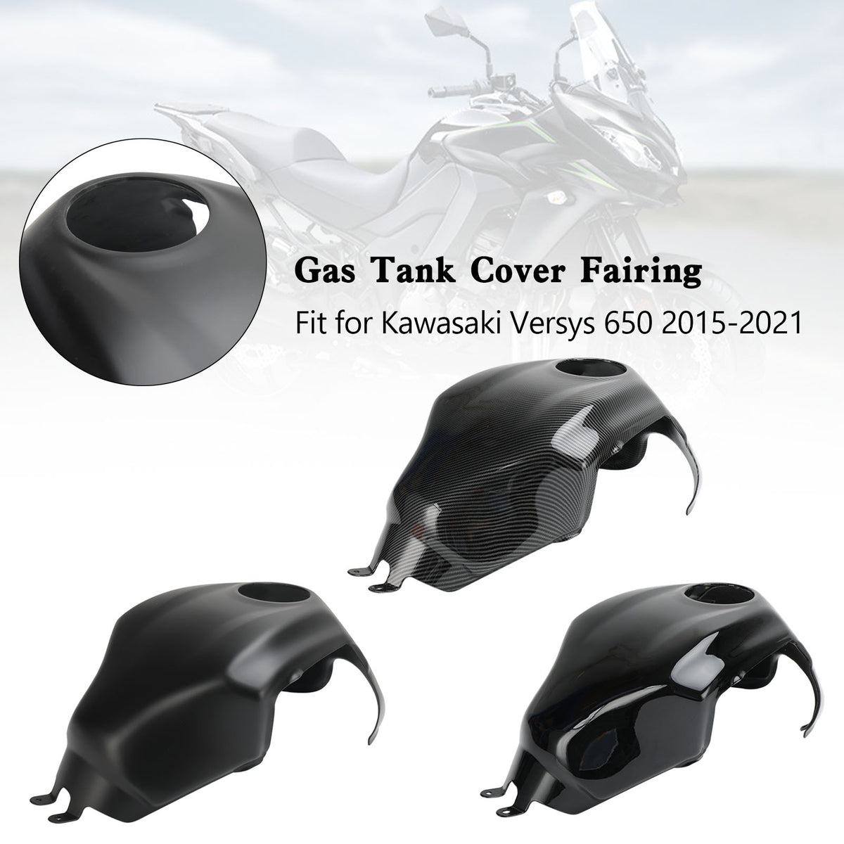 Protezione della carenatura della protezione del coperchio del serbatoio del gas Kawasaki Versys 650 2015-2021