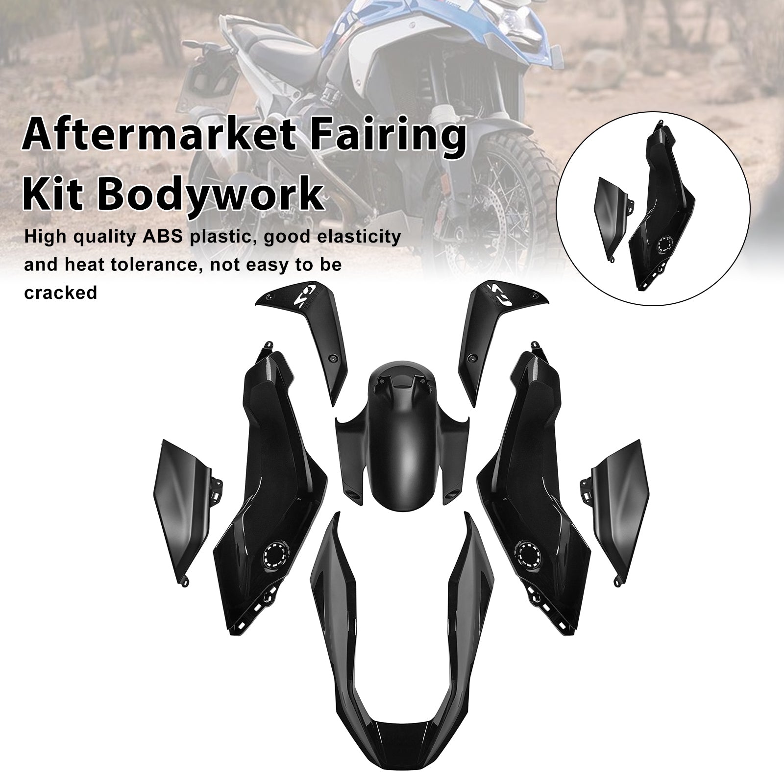Amotopart 2024-2025 BMW R1300GS Gloss Black Fairing Kit
