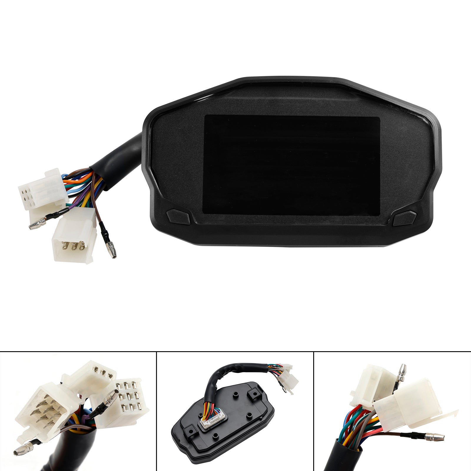 Motorrad Universal Digital LCD 3 Schnittstellenmesser Tachometer Tachometer