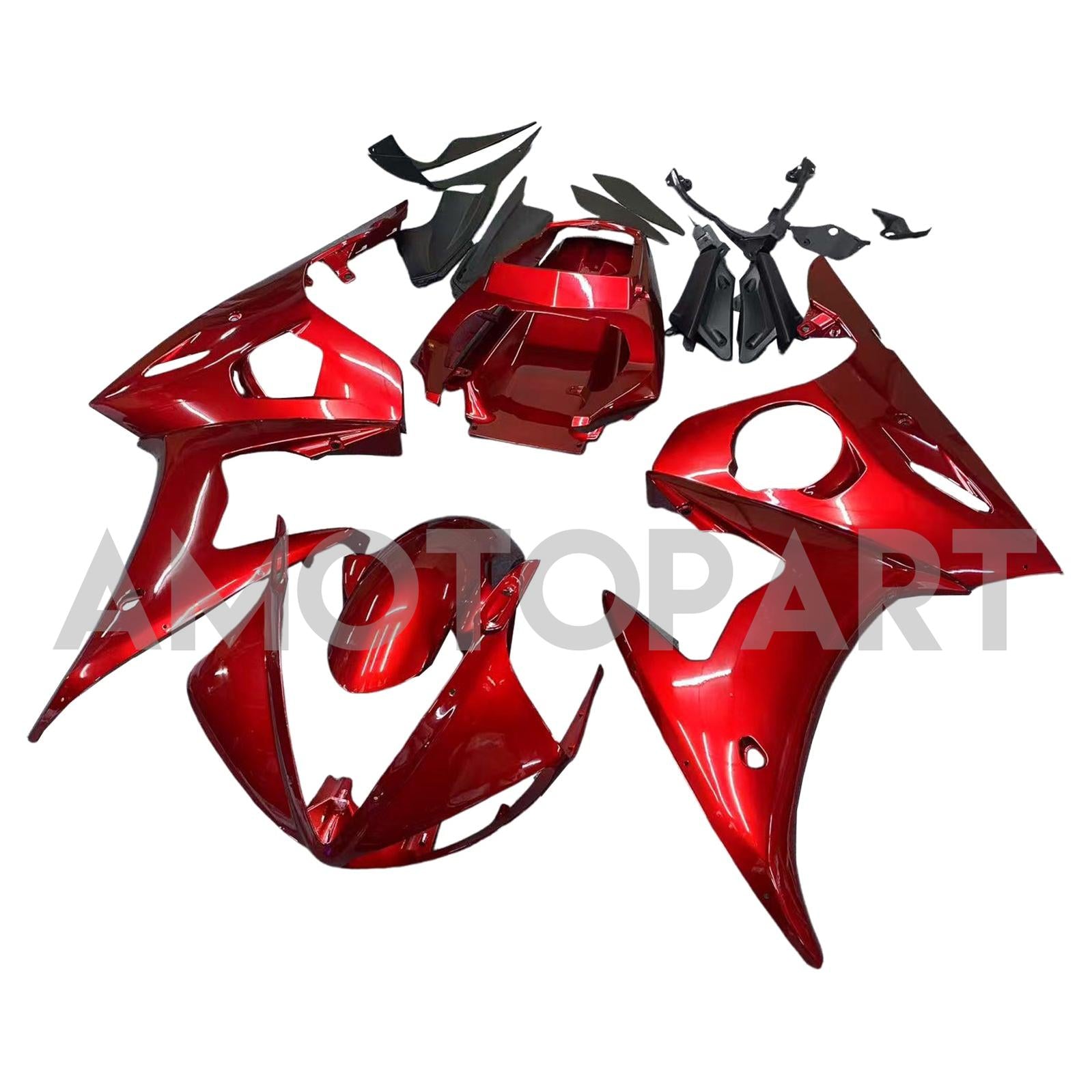 Amotopart 2005 Yamaha YZF 600 R6 Red Fairing Kit