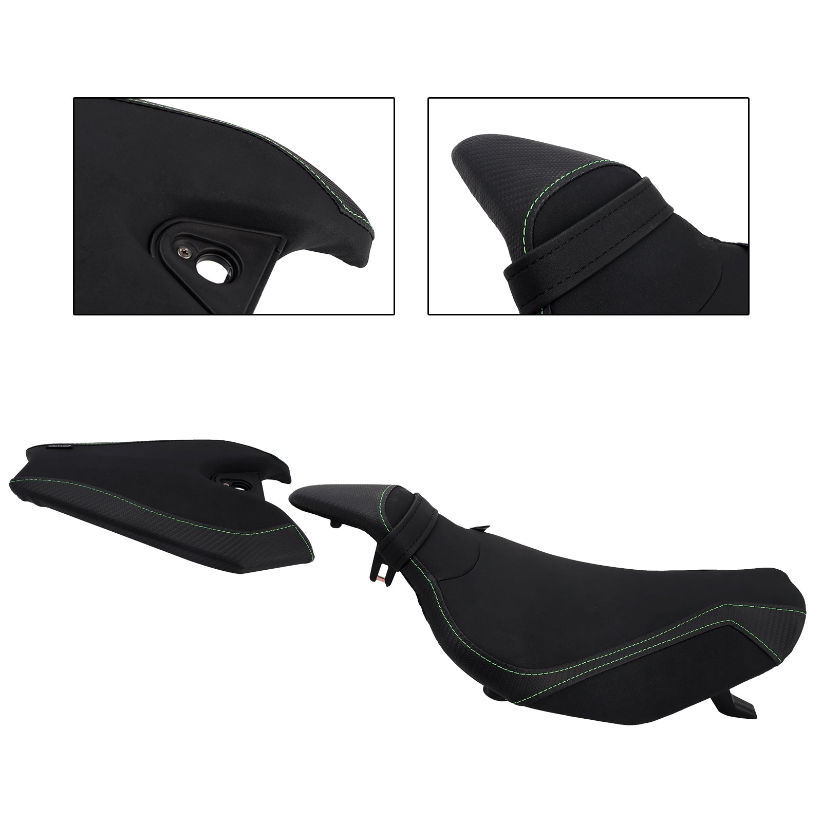 Kawasaki Z1000-coureur 2014-2025&PPassagiersstoelset Achterkussen Zwart