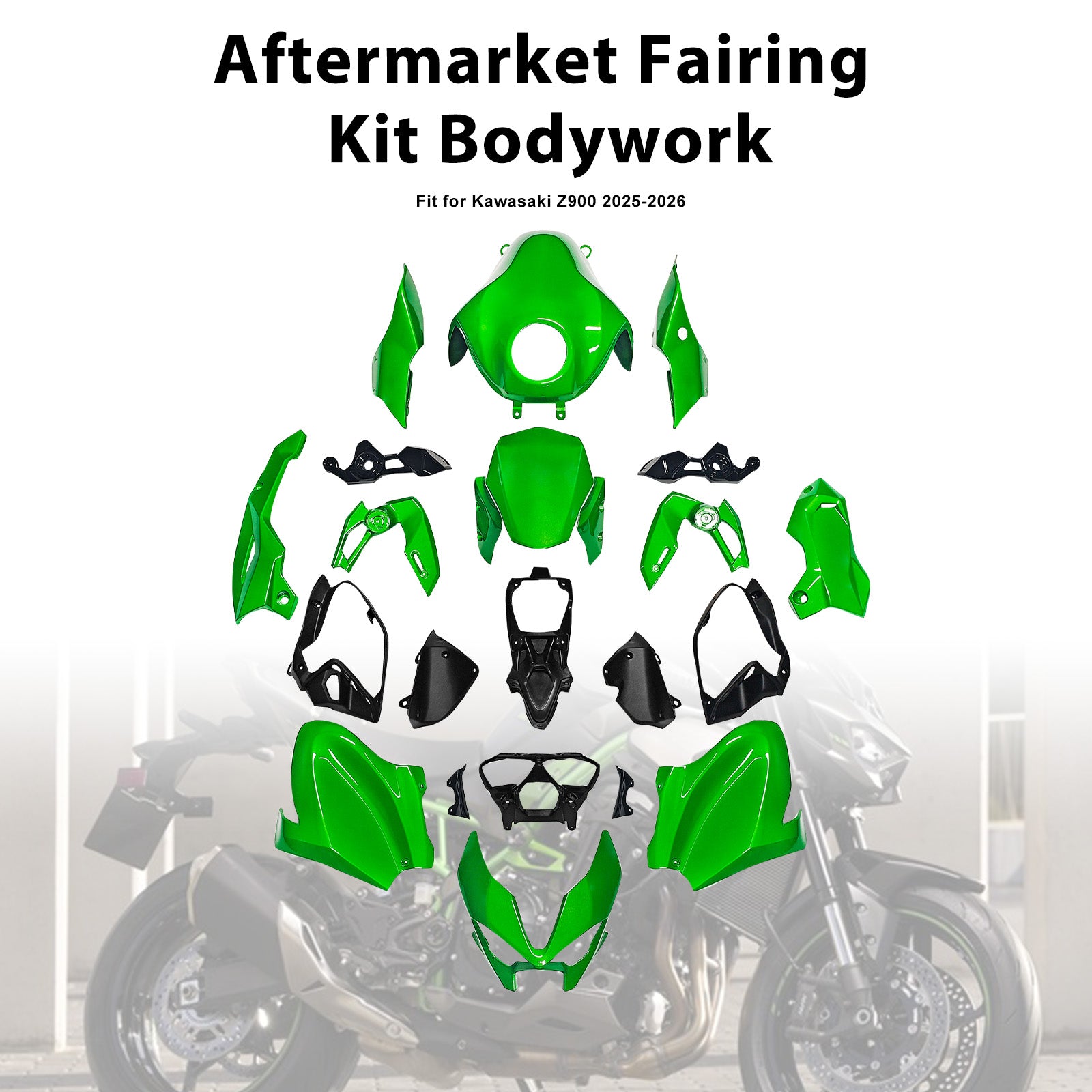 Amotopart 2025-2026 Kawasaki Z900 Fairing Kit Collection