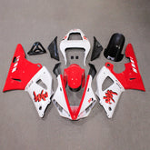 Amotopart 2000-2001 YZF 1000 R1 Yamaha Red&White Style1 Fairing Kit