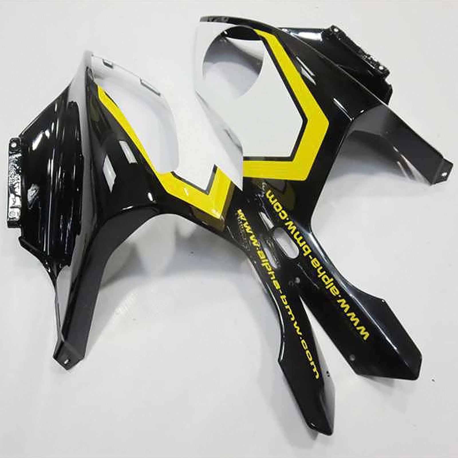 Amotopart 2009-2014 BMW S1000RR Kit de carénage noir blanc jaune