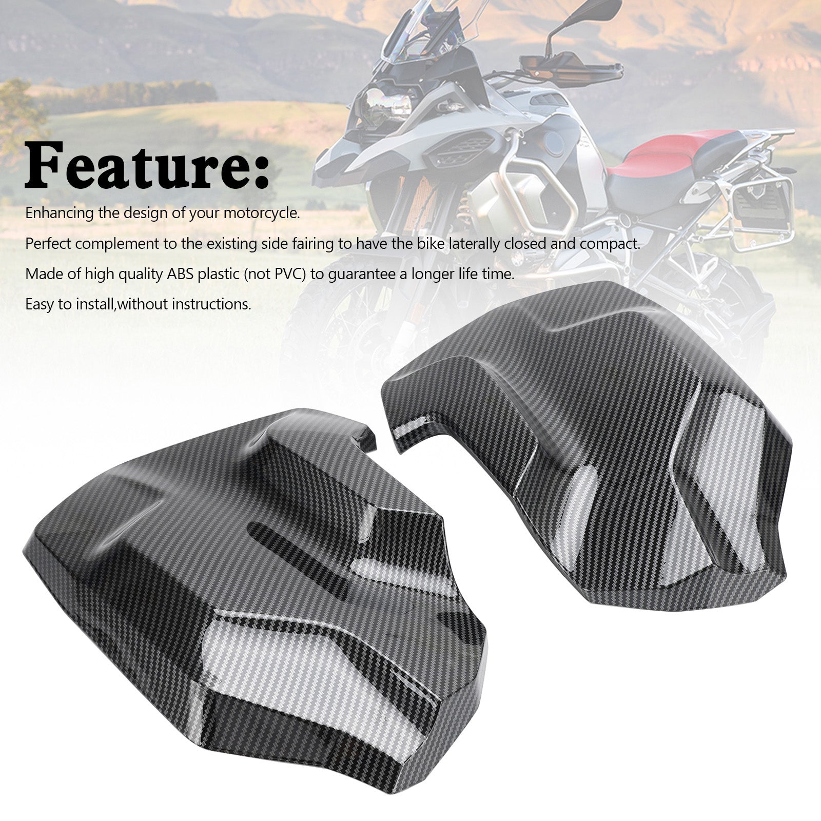 18-23 BMW R1250GS ADV Side Frame Fairing Cowl Guards Radiator Cover