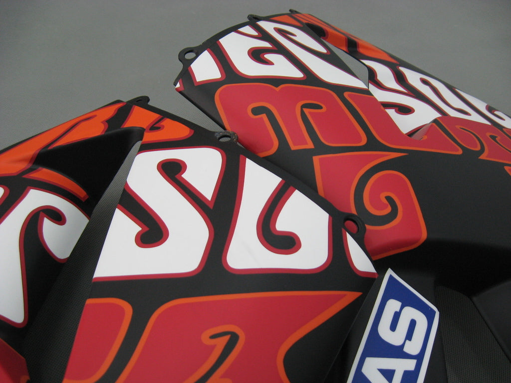 Amotopart 2005-2006 Honda CBR600RR Kit de carénage noir mat avec logos rouges