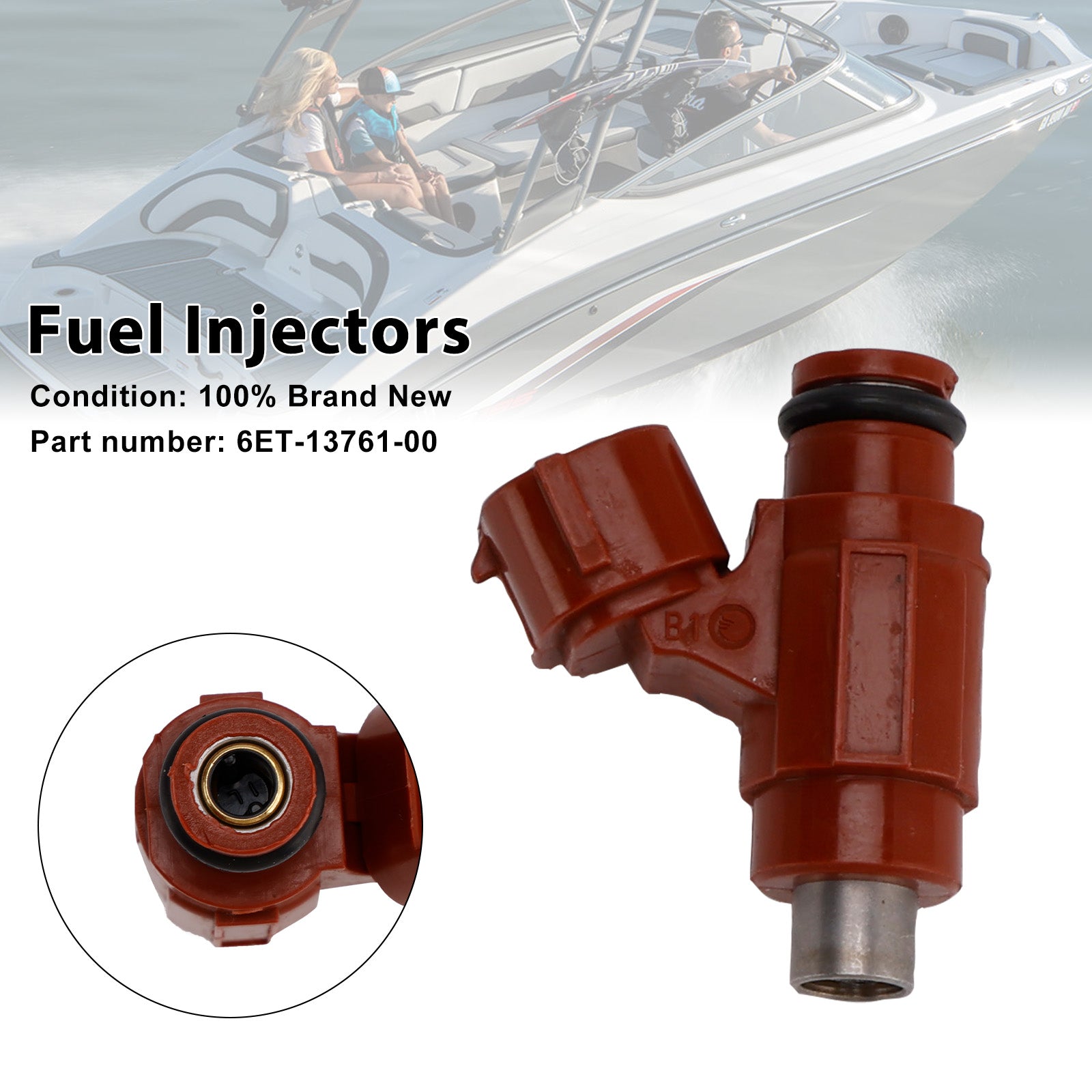 Yamaha Boats AR195 SX195 Waverunner FZR GP1800 Fuel Injectors 6ET-13761-00