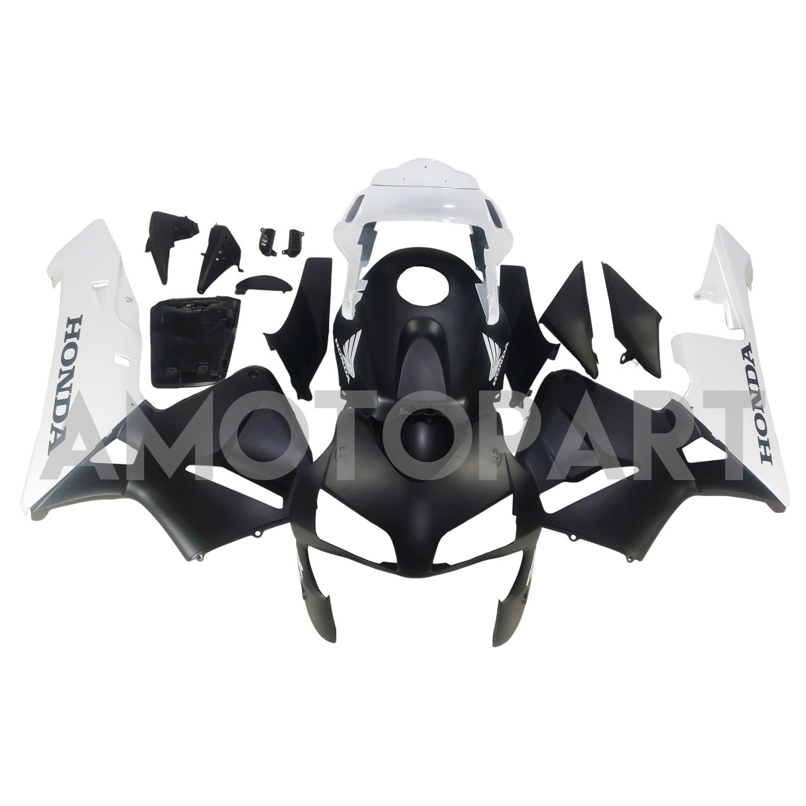 Amotopart 2003-2004 Honda CBR600RR White Black Fairing Kit