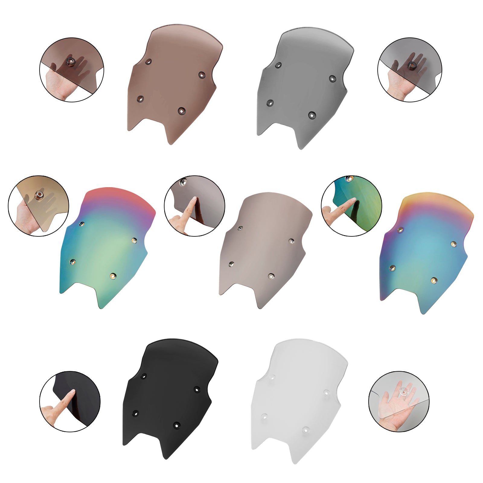 BMW R1200R 2015-2018 R1250RS 2019-2024 vindrutan vindruta