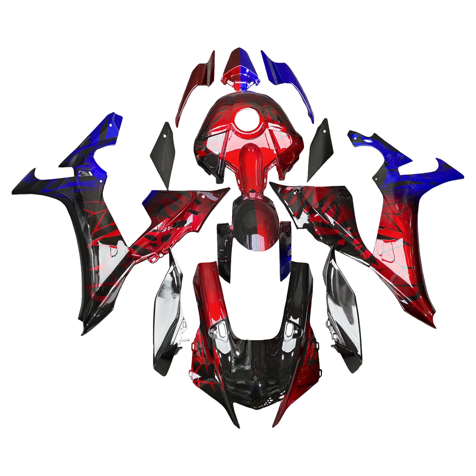 Amotopart 2020-2025 Yamaha YZF-R1 Red Blue Fairing Kit