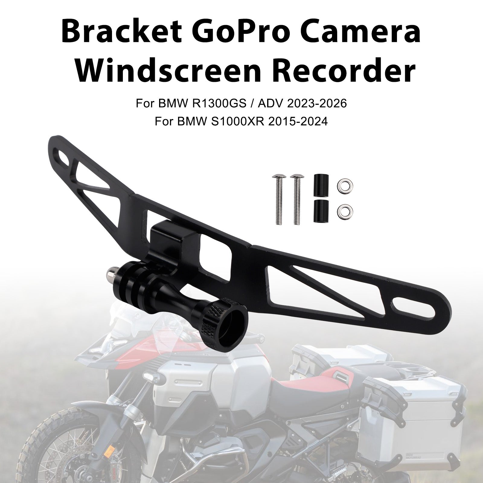 BMW R1300GS S1000XR F900XR F850GS Bracket GoPro Camera Windscreen