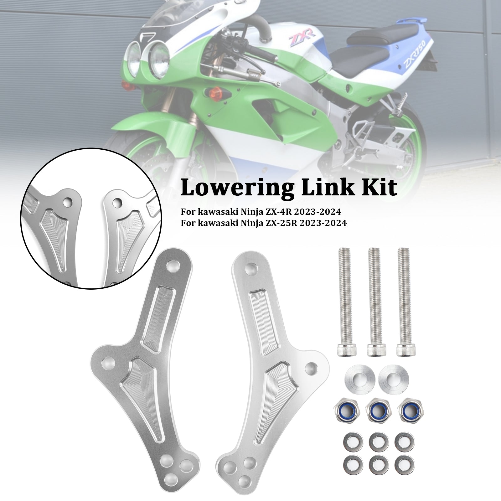 23-24 Kawasaki ZX-25R ZX-4R Adjustable Lower Suspension Links