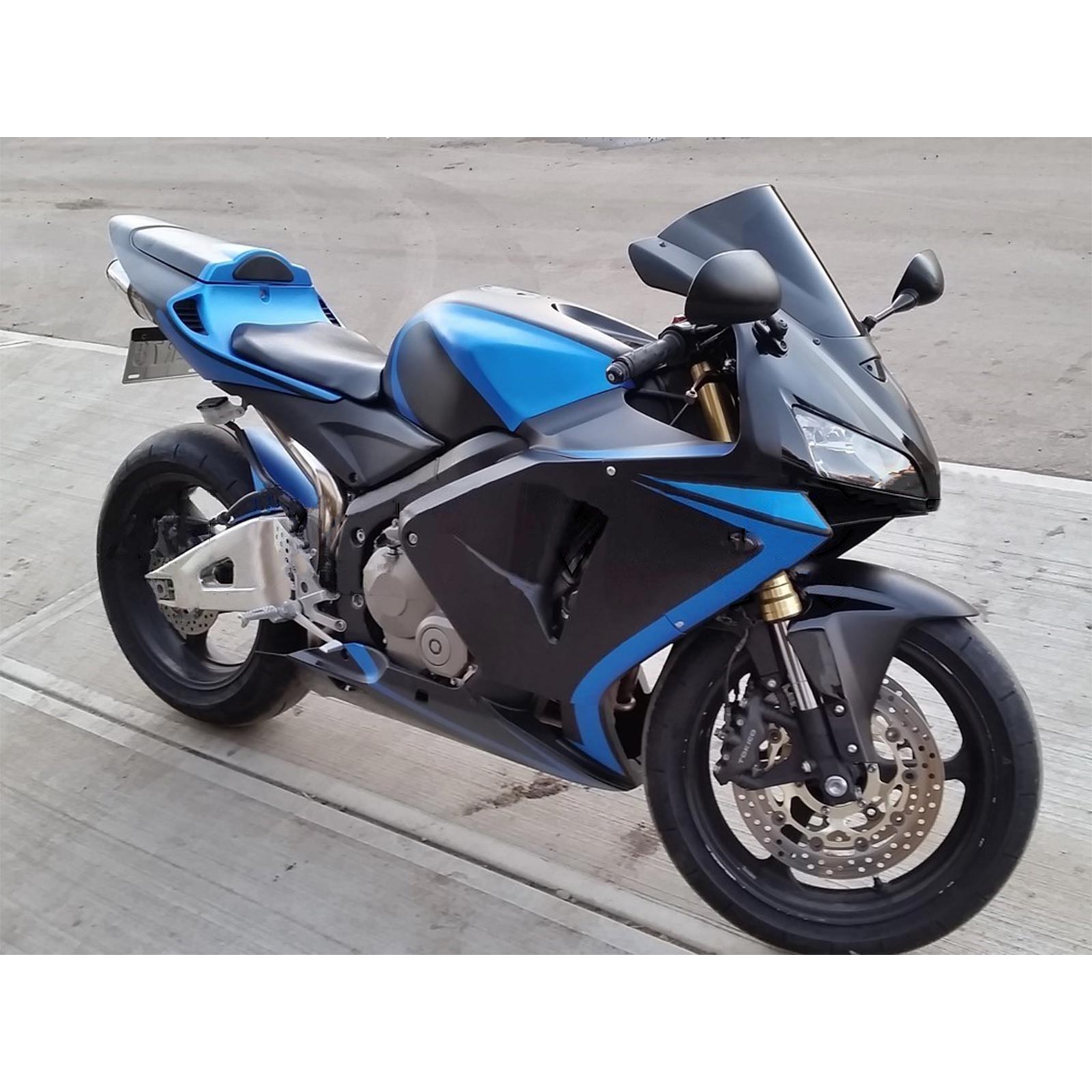 Amotopart 2005-2006 Honda CBR600RR Black Blue Fairing Kit