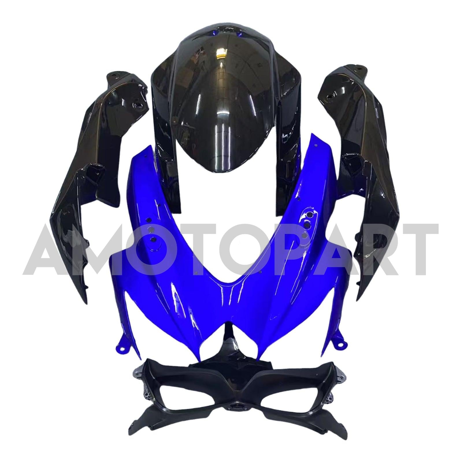 Amotopart 2008-2009 Suzuki GSXR 600/750 Black Blue Fairing Kit