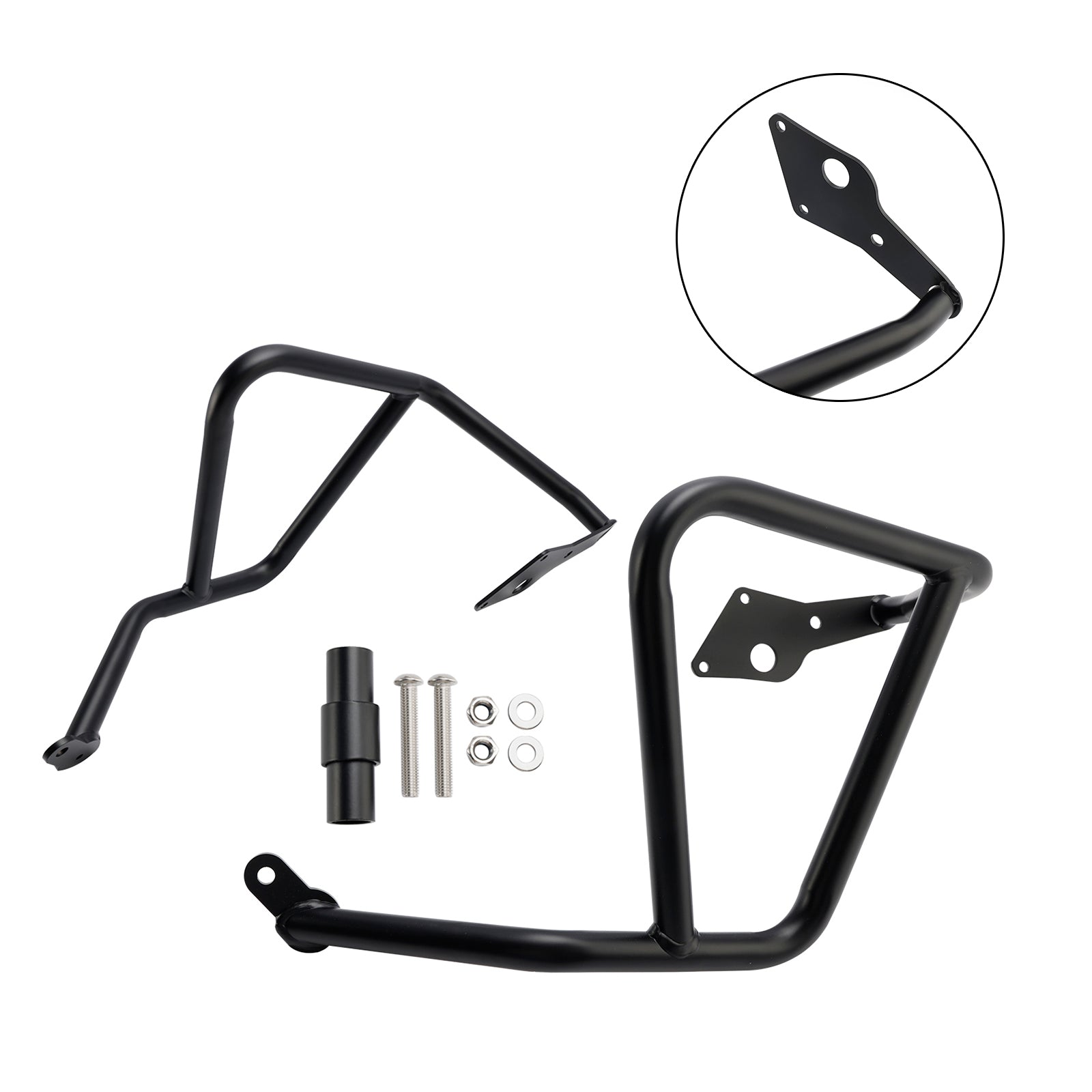 24 Honda Nx400 Nx500 Upper Engine Guard Frame Crash Bar Steel Silver Silver