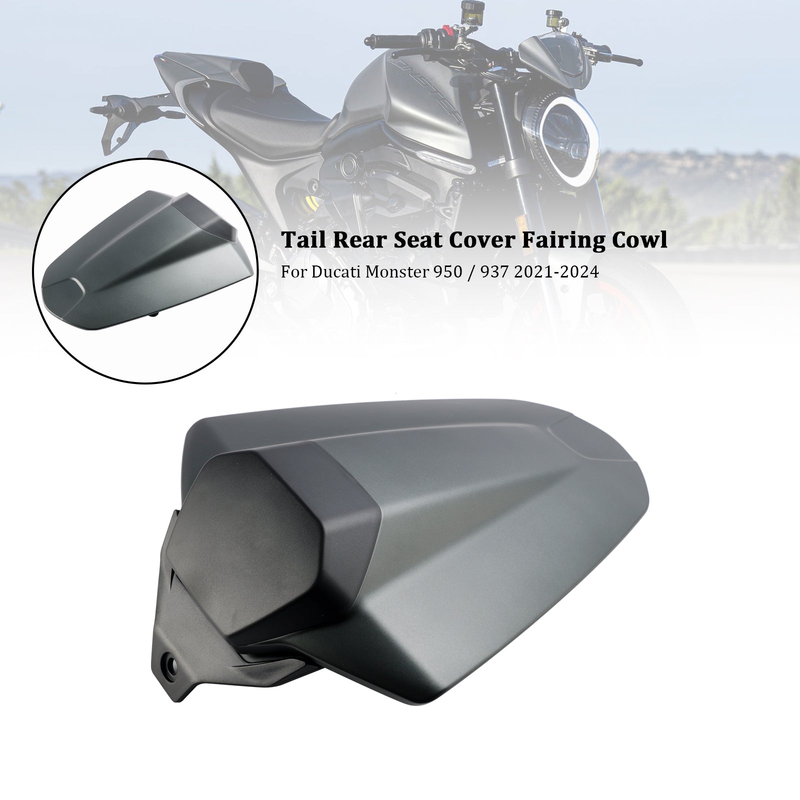 21-24 Ducati Monster 950 937 Tail Rear Seat Cover Fairing Cowl